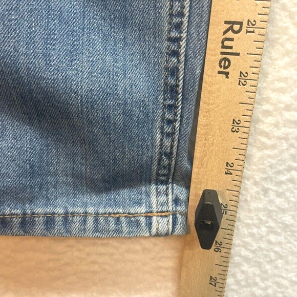 Everlane Jeans Womens 32 Blue Lightweight Relaxed Straight High Rise Organic - Picture 11 of 12